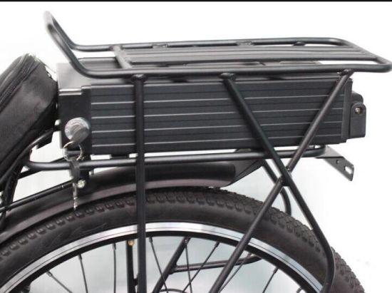 Batería para bicicletas eléctricas, rejilla trasera para batería Ebike, batería para bicicleta de iones de litio con BMS y cargador para bicicleta de montaña con motor de bicicleta de 1000W / 750W / 500W