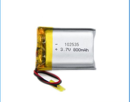 Célula de batería de polímero de iones de litio de 3.7V 800mAh Lipo 102535