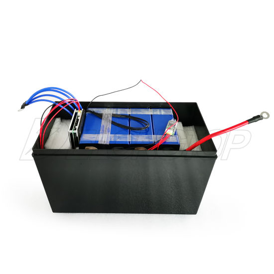 Batería de almacenamiento de paquete de batería LiFePO4 de fosfato de hierro y litio de 12 V 120 Ah para autocaravana de barco de RV solar