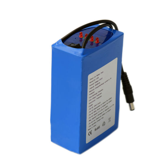 Batería de litio recargable de 12V 6600mAh 18650 para luz LED