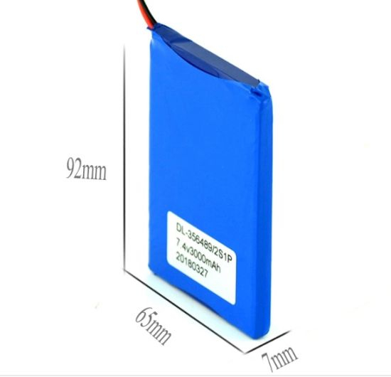 Batería recargable de Lipo de la batería del polímero de litio de 7.4V 3000mAh con el PCM