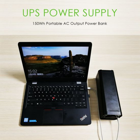2018 New 150wh UPS Mini banco de energía portátil para computadora portátil con salida de CA 220V