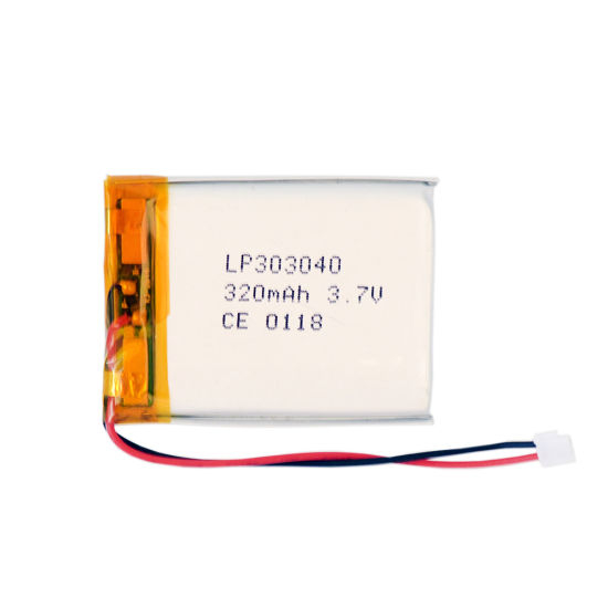 Célula de batería recargable de 3.7V 303040 320mAh Lipo mini célula de ión de litio de la calefacción