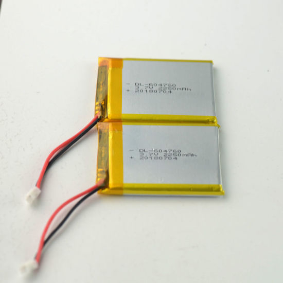 Célula de batería de polímero de litio de 3.7V Lipo 2250mAh 604760