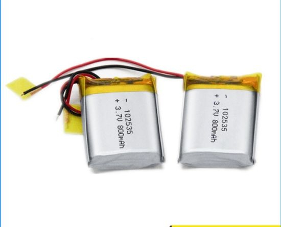 Célula de batería de polímero de iones de litio de 3.7V 800mAh Lipo 102535