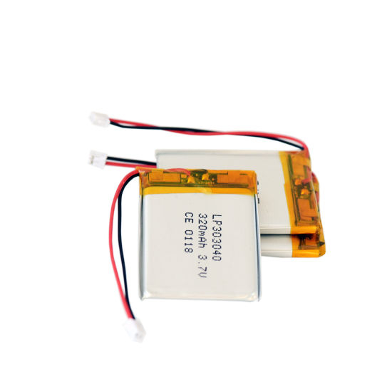 Célula de batería recargable de 3.7V 303040 320mAh Lipo mini célula de ión de litio de la calefacción