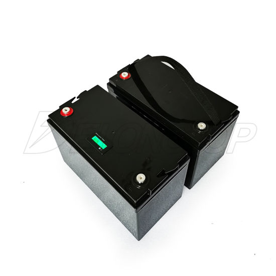 Batería recargable de fosfato de hierro y litio de 12V 100ah Batería LiFePO4 Caja de ABS Almacenamiento de energía solar