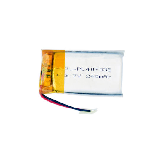 Célula de batería de Lipo de la batería del polímero de la ión de litio de la fábrica 402035 240mAh para el juguete eléctrico