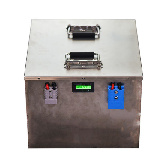 Paquete de baterías recargables personalizadas Delong 48V 100ah 15s4p LFP con acero inoxidable para almacenamiento de energía / barco