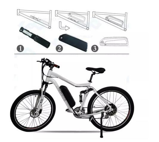 Batería Ebike de la batería del tubo descendente de Hailong de la ión de litio 36V 12ah USB del poder más elevado