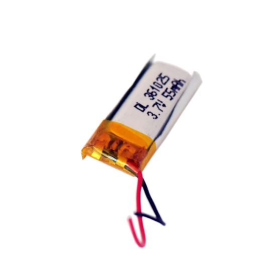 Célula de batería del polímero de litio de la batería de 3.7V Lipo 55mAh 361025