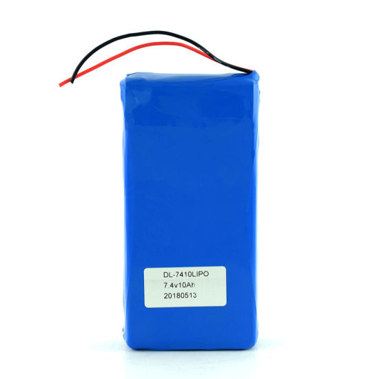 Batería recargable de polímero de iones de litio Lipo 2s1p 7.4V 10ah