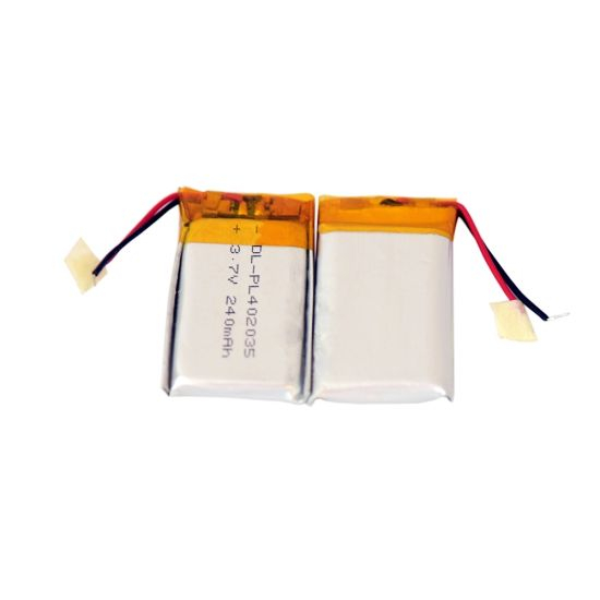 Célula de batería recargable 402035 de Lipo de la batería del polímero de litio de 3.7V 240mAh