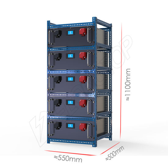 Batería de almacenamiento de litio LiFePO4 48V 100ah para sistema solar con lata RS485 RS232