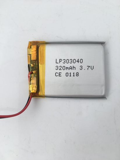 Batería de polímero de litio ultrafina 303040 de 3,7 V para auriculares Bluetooth