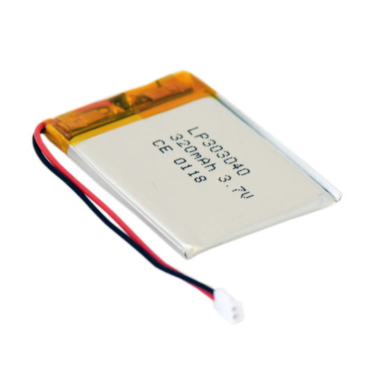 303040 Célula li-ion recargable de la batería de Lipo de 3.7V 320mAh para los productos electrónicos