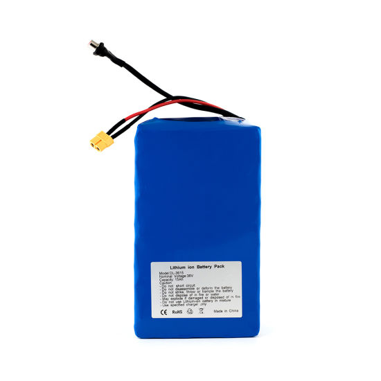 Batería recargable personalizada de polímero de litio de iones de litio 36V 15ah para baterías de scooter de bicicleta eléctrica