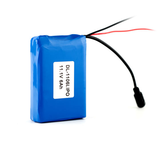 Batería recargable de polímero de litio de 11.1V Lipo Battery 6ah