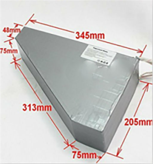 Diseño modificado para requisitos particulares 48V 20ah batería de iones de litio 48V batería triangular para bicicleta eléctrica 1000W