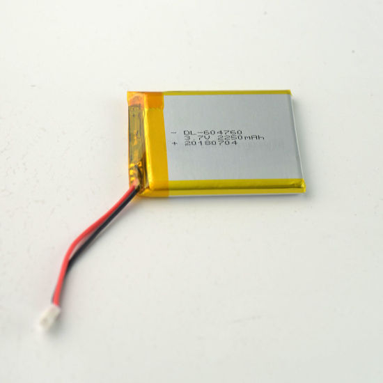Célula de batería de polímero de litio de 3.7V Lipo 2250mAh 604760