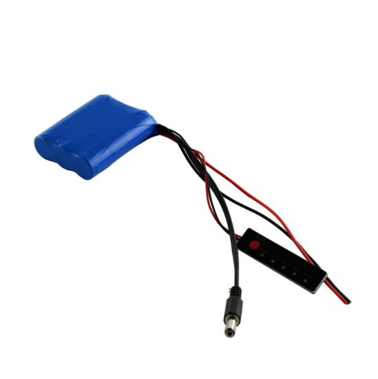 18650 batería de iones de litio 11.1V 2600mAh con indicador LED BMS para lámpara de emergencia