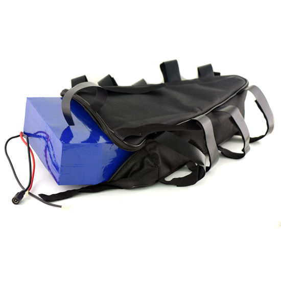 Batería triangular recargable de 48V 20ah con bolsa triangular